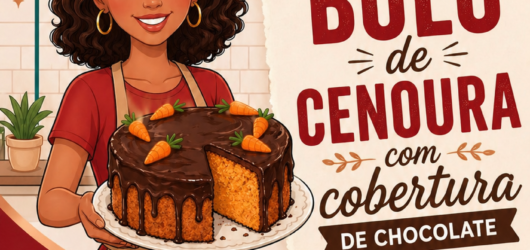 Bolo de cenoura com cobertura de Chocolate